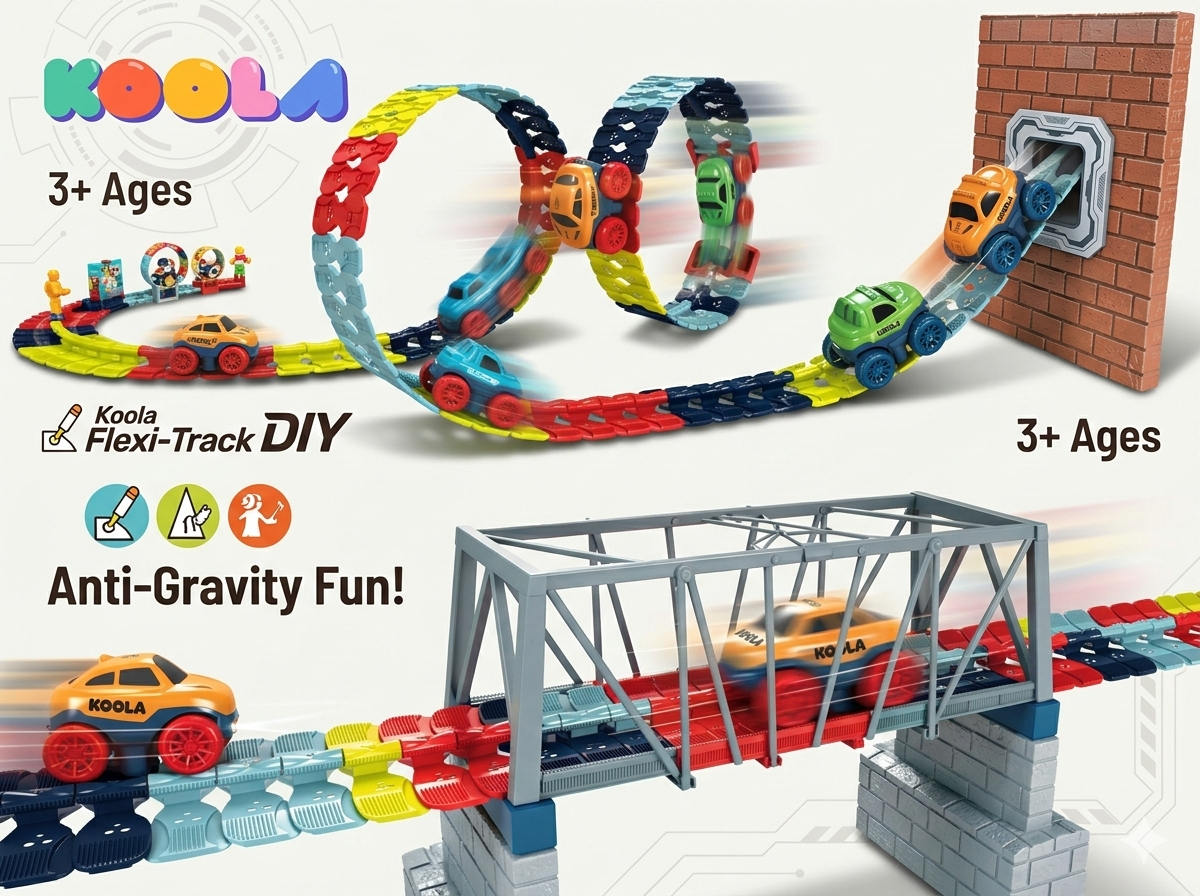 Anti-gravity Race Track Car Set | Assembling Rail Car Toy for Kids
