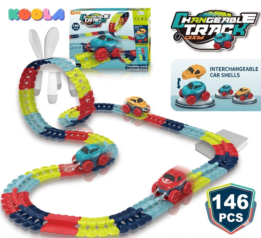 Anti-gravity Race Track Car Set | Assembling Rail Car Toy for Kids