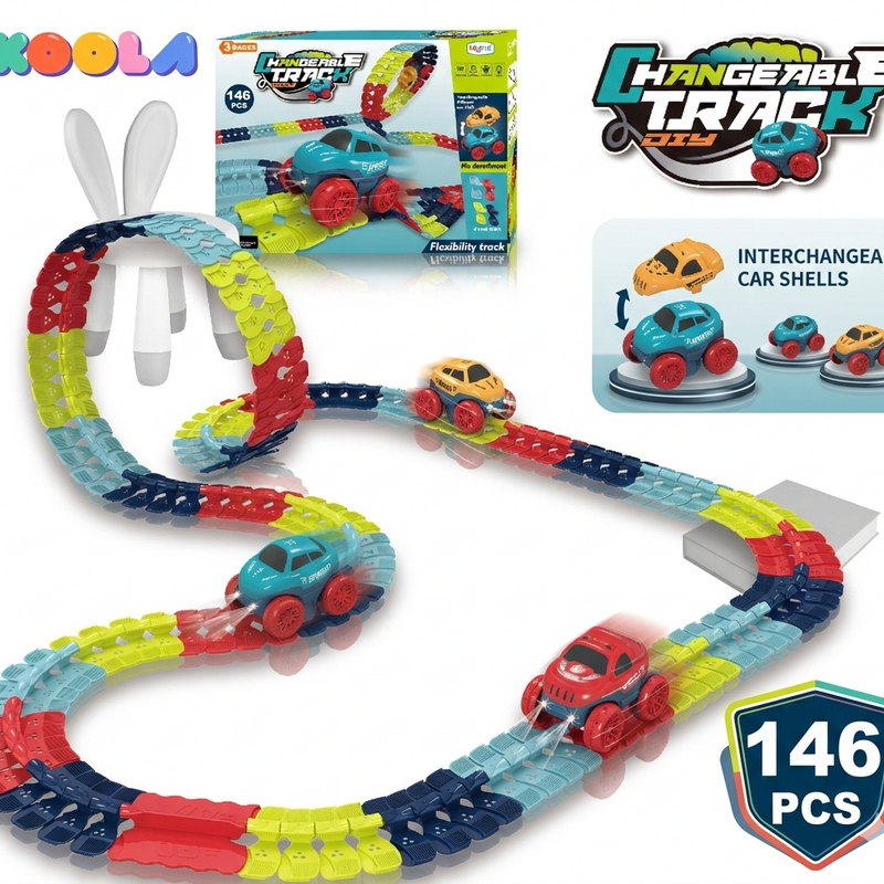 Anti-gravity Race Track Car Set | Assembling Rail Car Toy for Kids