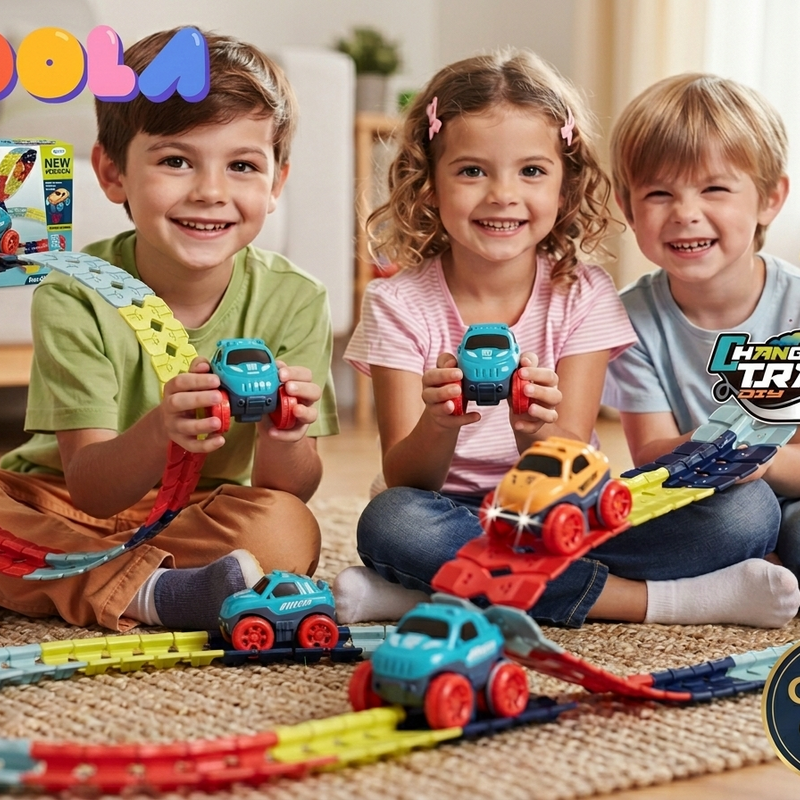 Anti-gravity Race Track Car Set | Assembling Rail Car Toy for Kids