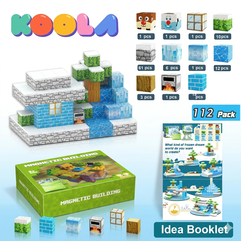 100PCS Magnetic Tiles Blocks Set | Magnetic Building Blocks Toy