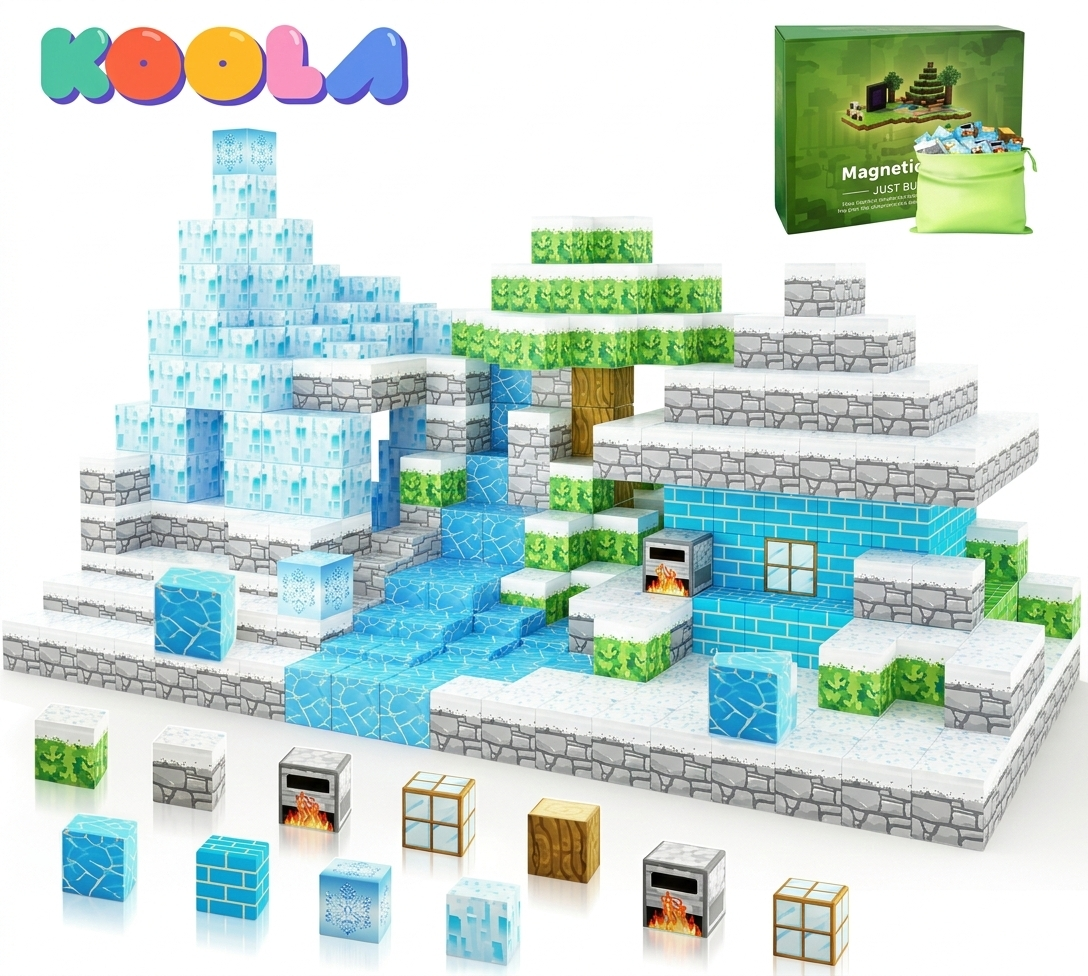 100PCS Magnetic Tiles Blocks Set | Magnetic Building Blocks Toy