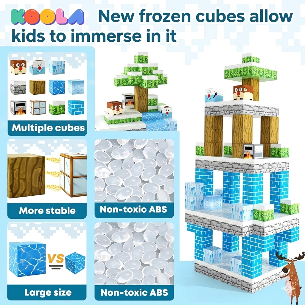 100PCS Magnetic Tiles Blocks Set | Magnetic Building Blocks Toy