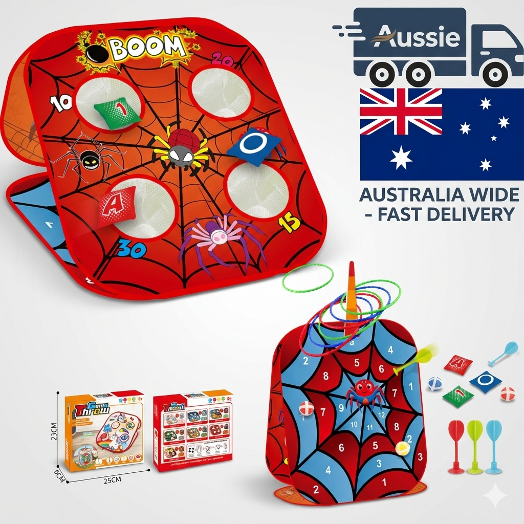 3-in-1 Spider Bean Bag Toss Game for Kids